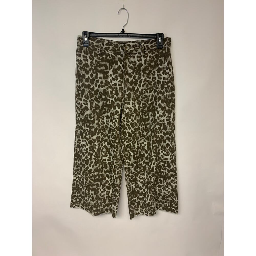 Sincerely Jules Brown Animal Print Wide Leg Pants Womens SZ 11/30